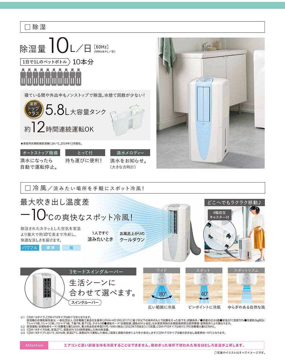 コロナ どこでもクーラー 2025年製 冷風 衣類乾燥機 除湿機 CDM